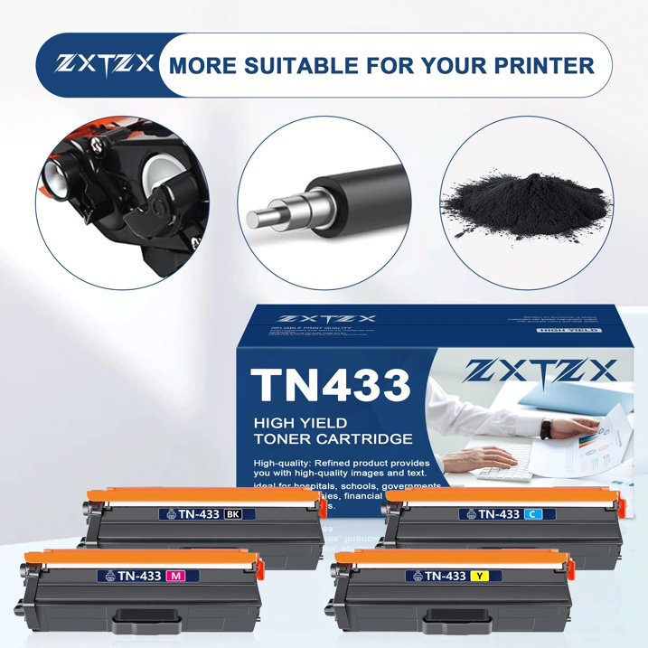 TN433 Toner Compatible for Brother TN433 Toner Cartridges Printer