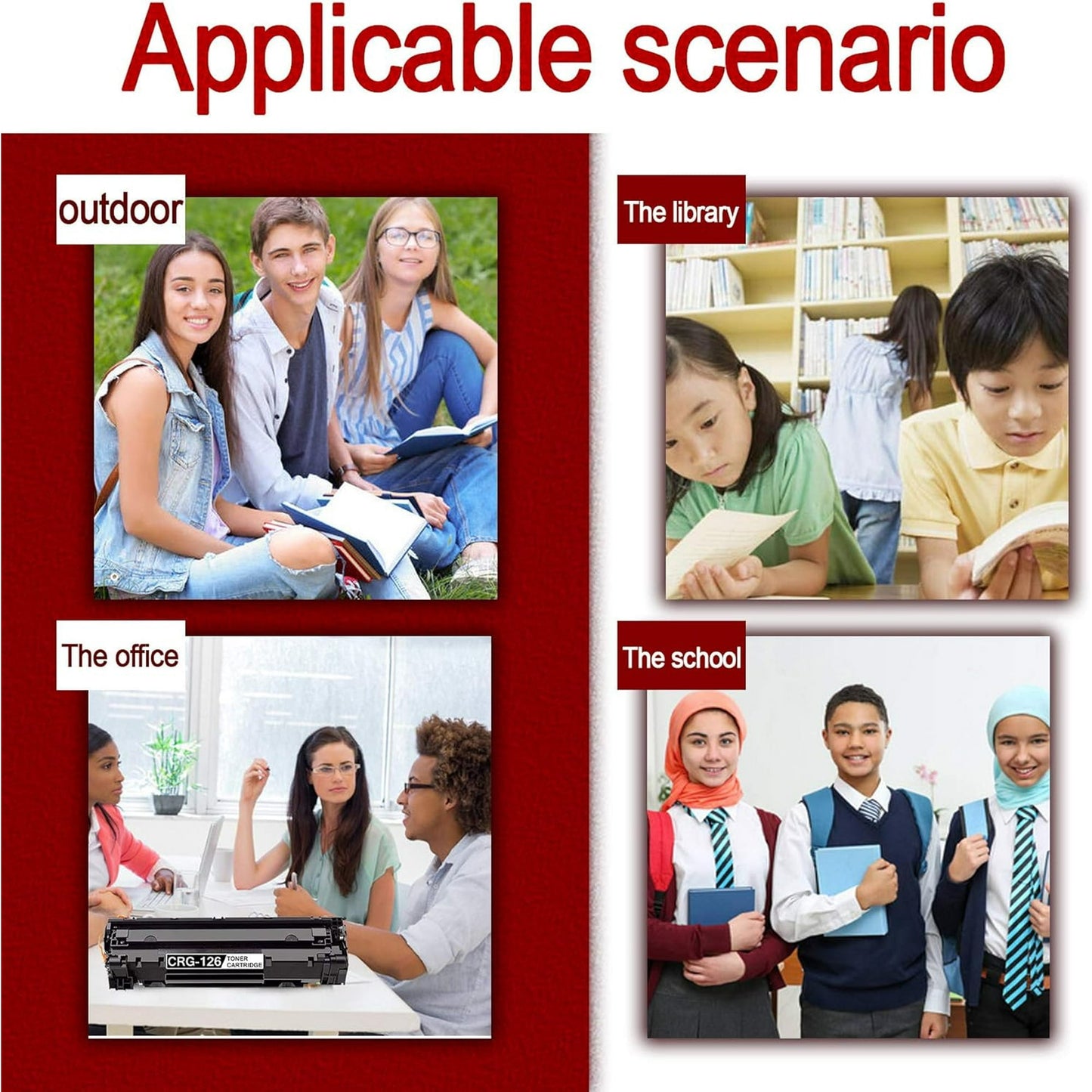 CRG 126 3483B001 Toner Cartridge Replacement for Canon ImageClass LBP6230dn LBP6230 LBP6230dw LBP6200 LBP6200d Printer.