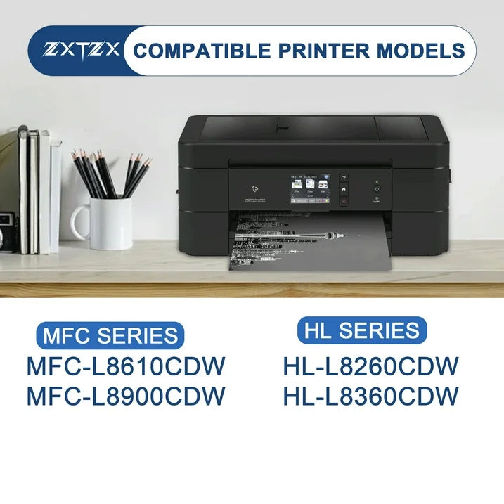 TN431 Toner Black Compatible for Brother TN431 Toner Cartridges for HL-L8260CDW Printer 4 pack