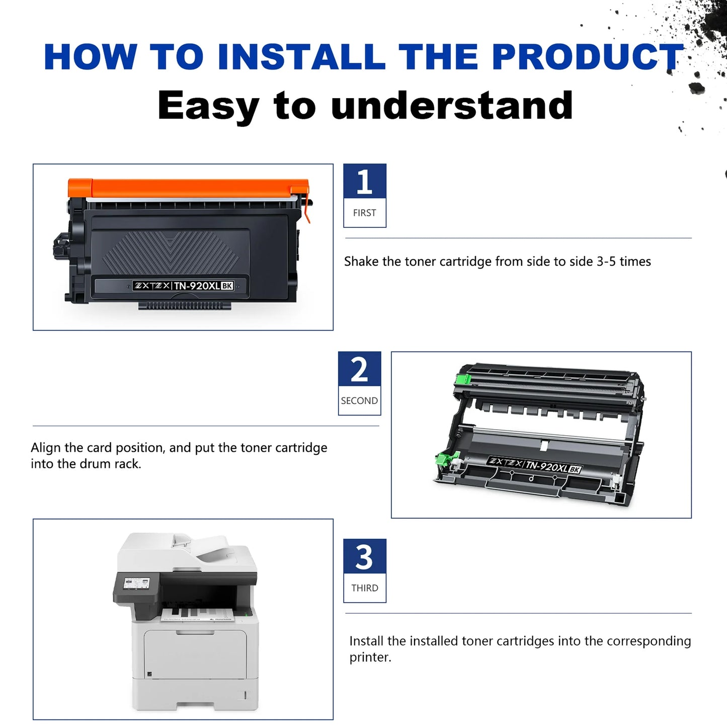 TN920 TN920 XL Toner High Yield Compatible for Brother TN920XL Toner Cartridge Printer 2-Pack