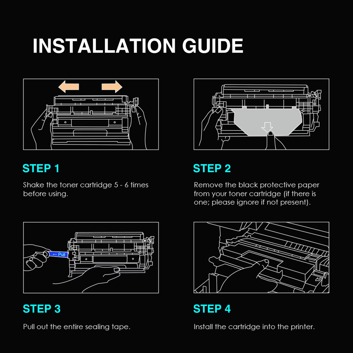 148X Toner Cartridge Black (with Chip) Compatible for 148X W1480X for Pro 4001dw 4001dn 4001n MFP 4101fdw 4101fdn Printer Ink (2 Pack)