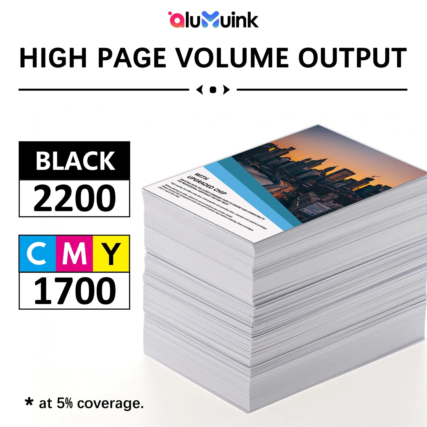 5-Pack 952 XL Ink Cartridge Compatible for HP 952 Ink Black*2 Cyan*1 Magenta*1 Yellow*1 High Yield