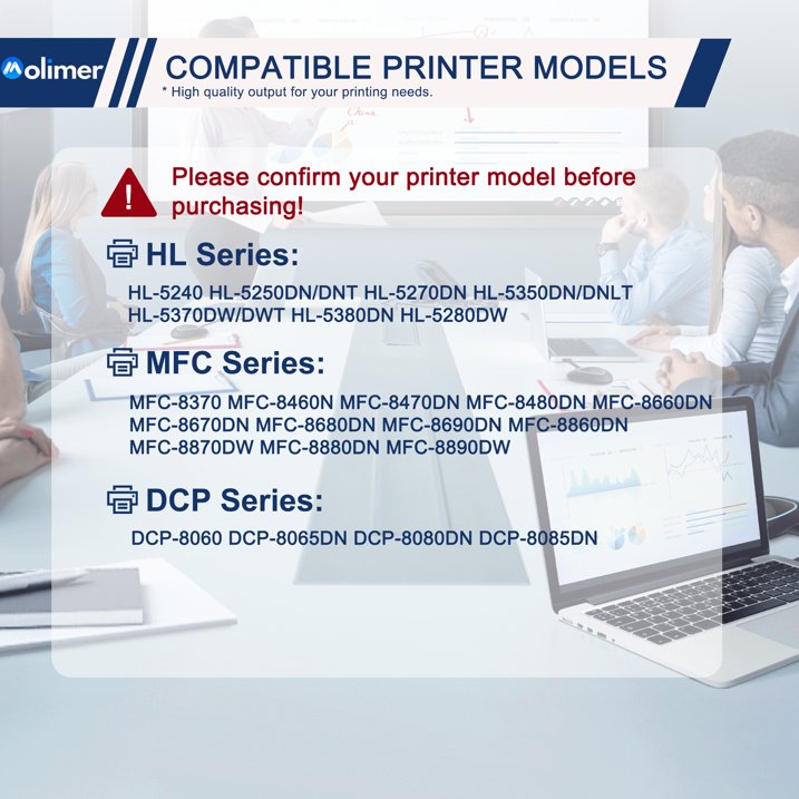 1 Pack TN620 TN-650 Black Toner Cartridge Replacement for Brother MFC-8370 8460N 8470DN Printer.