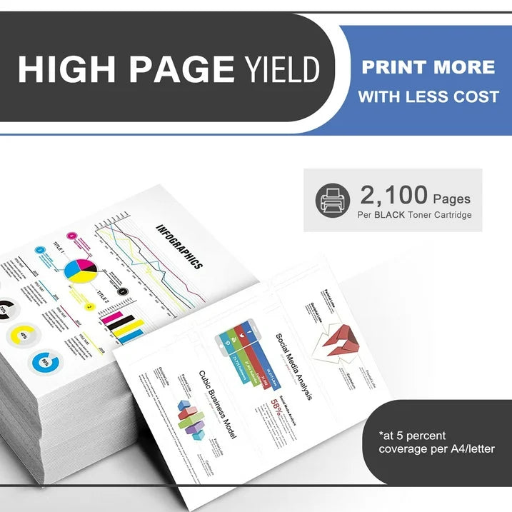 210A W2100A Toner Cartridge Black 1-Pack Compatible for HP 210A W2100A Toner Cartridges for Color Laser Pro 4201, Color Laser Pro MFP 4301 Series Printer