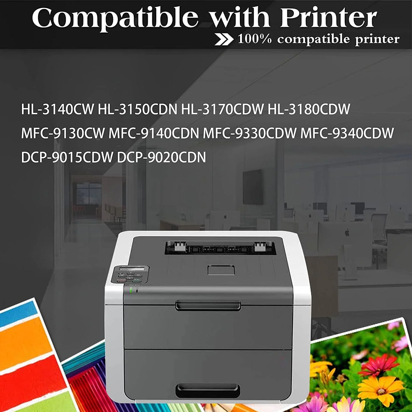 4PK DR221CL Drum Unit Replacement for Brother HL-3140CW 3150CDN Printer