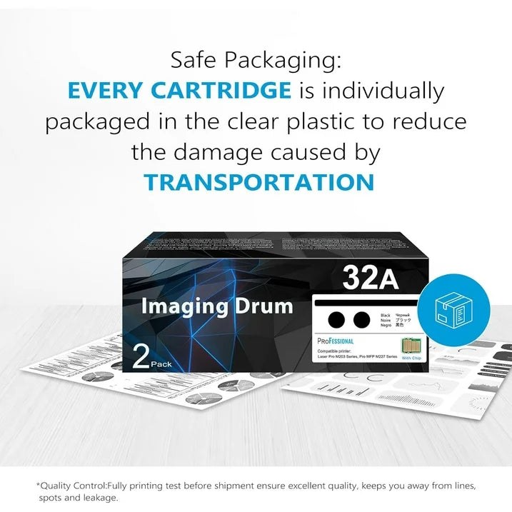 32A Lmaging Drum compatible for HP Laserjet 32A Drum Unit CF232A for Pro M118dw Printer(2 Pack)