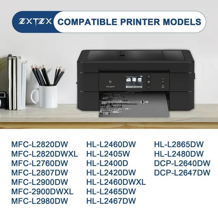 TN830XL Toner Cartridges Compatible for Brother TN830 Toner cartridge For HL-L2480DW MFC-L2807DW MFC-L900DW MFC-L2820DWXL DCP-L2640DW Printer (2 Pack)