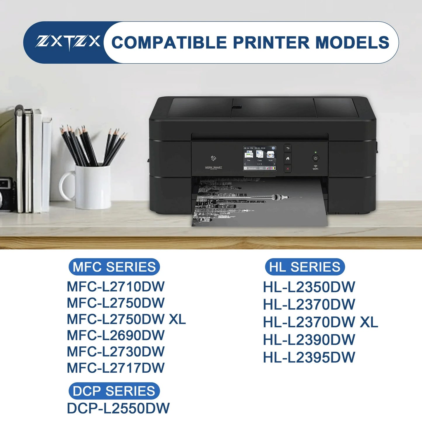 TN730 Toner Cartridge 2-Pack Black Compatible for Brother TN730 TN 730 TN-730 Toner Cartridges for DCP-L2550DW MFC-L2710DW MFC-L2730DW HL-L2395DW HL-L2370DW Printer