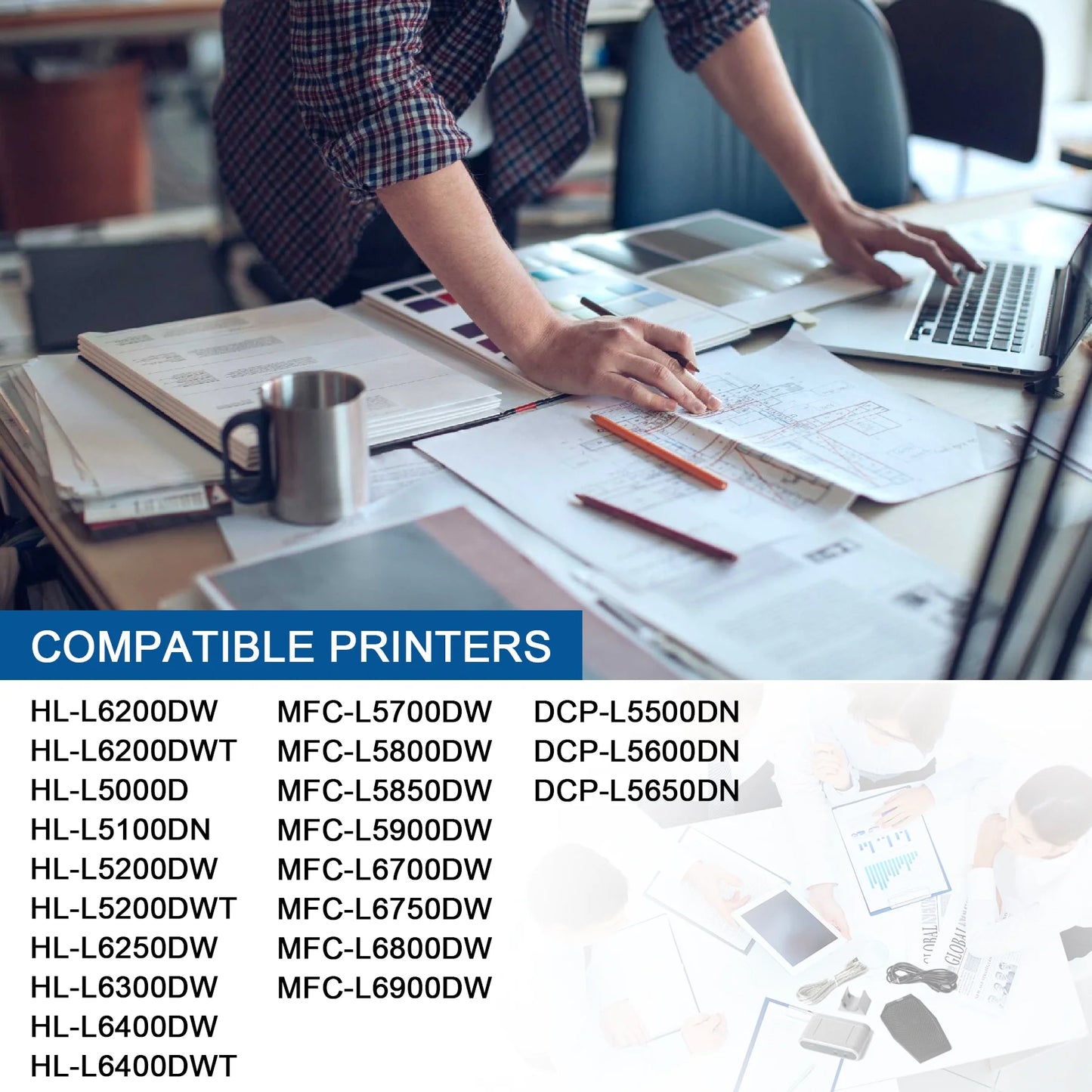 TN850 Compatible Toner Cartridge Replacement for Brother TN850 for HL-L6300DW HL-L6400DW HL-L6400DWT MFC-L6750DW MFC-L6800DW MFC-L6900DW Printer (1-Pack, Black)