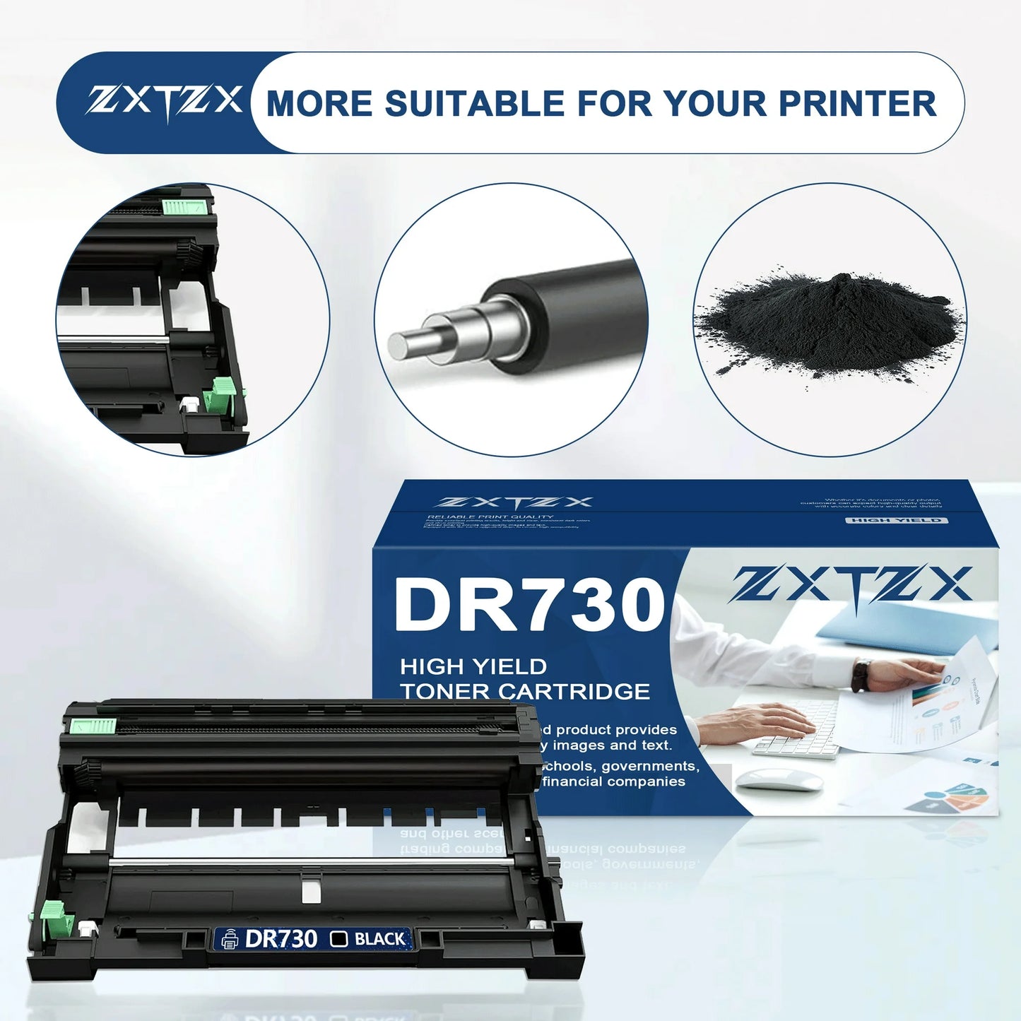 DR730 Compatible Drum Unit (Not Toner) Replacement for Brother DR-730(2 Pack)