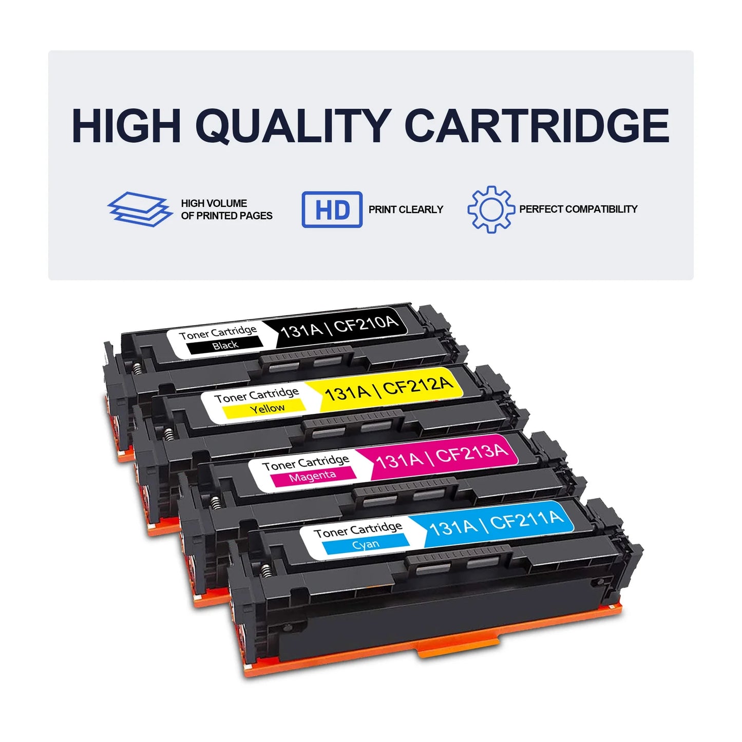 131A Toner With Chip Compatible for HP 131A CF210A Toner Cartridges for M276nw Printer (5 Pack)