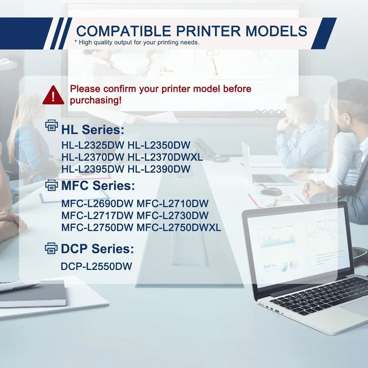 TN760 Toner TN730/760 Toner Cartridge Compatible for Brother TN760 TN730 Toner MFC-L2710DW L2750DW HL-L2370DW L2395DW DCP-L2550DW Printer TN760/730 1-Pack