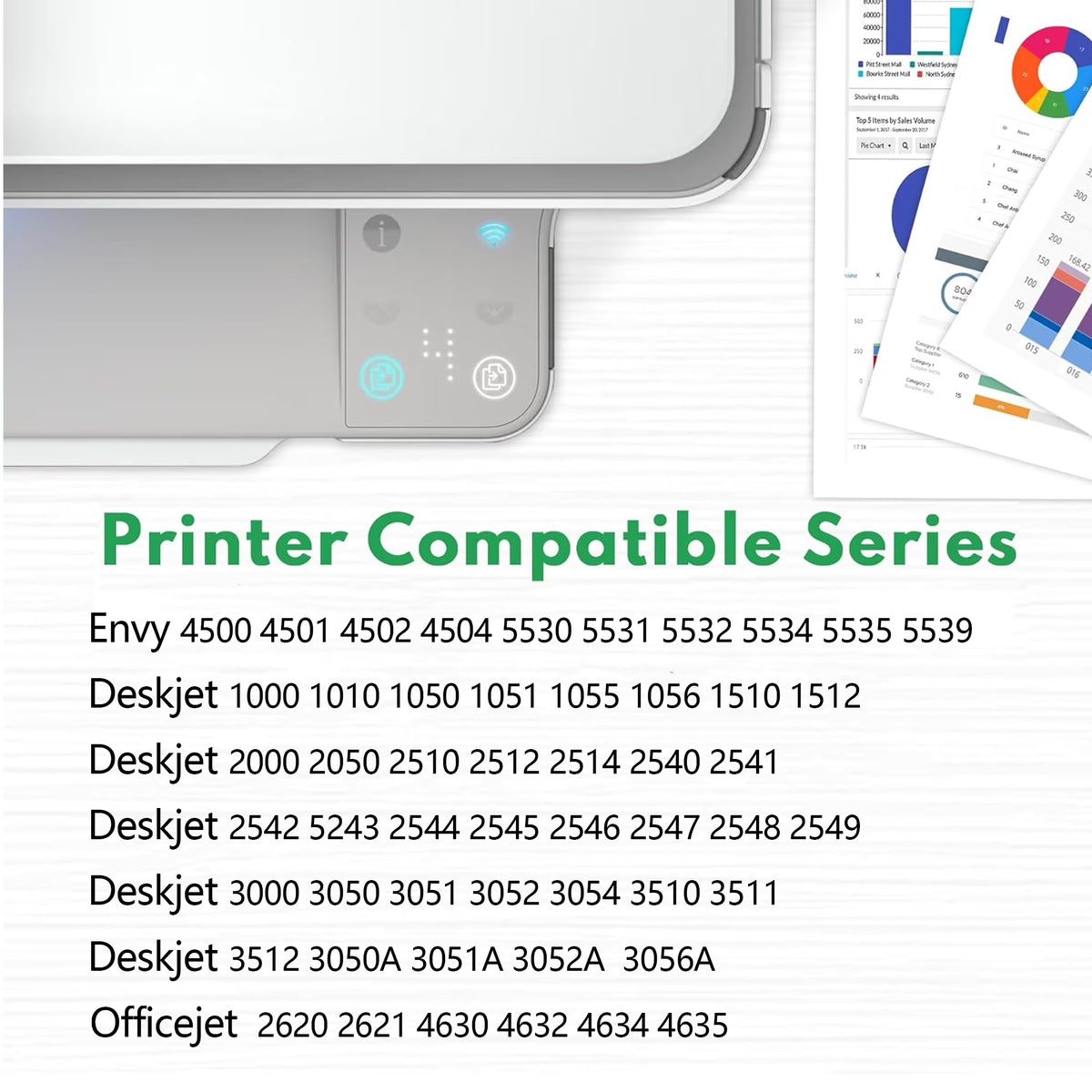 61XL Ink Cartridges Compatible for 61 Ink Cartridge Combo Pack for Printer Ink 61 for Envy 4500 4502 5530 DeskJet 1000 1010 2050 2500 Officejet 4630 4635 Printer (Black, Tri-Color)
