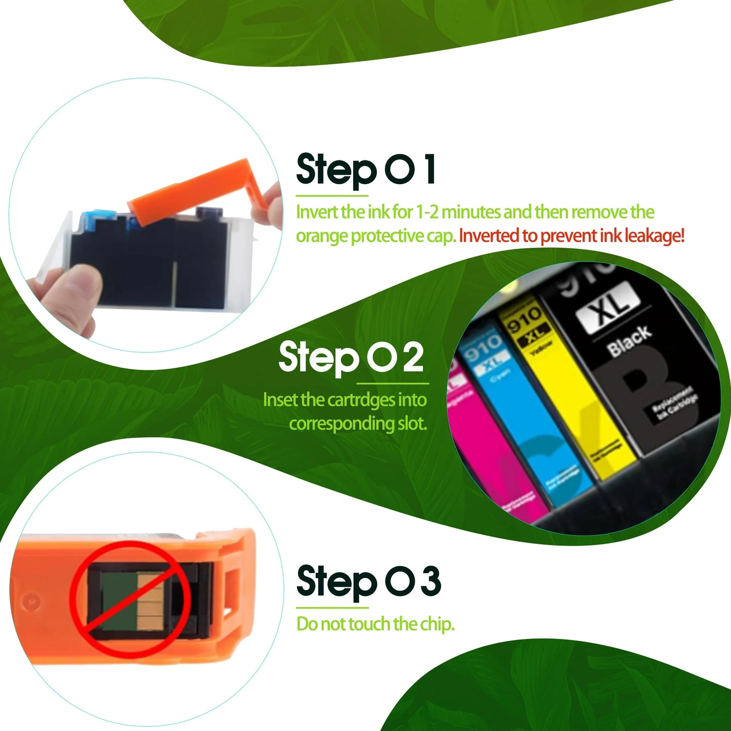 910XL 910 XL Ink Cartridges 910XL Ink Combo Pack Compatible for HP 910 Ink Cartridge for HP OfficeJet 8022e 8020 Pro 8015e 8028e Printers (4 Pack)