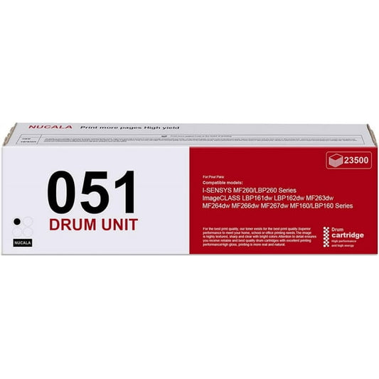 051 Drum Unit (No Toner Cartridge) : Cartridge 051 Black (2170C001) Replacement for Canon 051 ImageCLASS LBP161dw MF263dw MF264dw MF266dw Printer