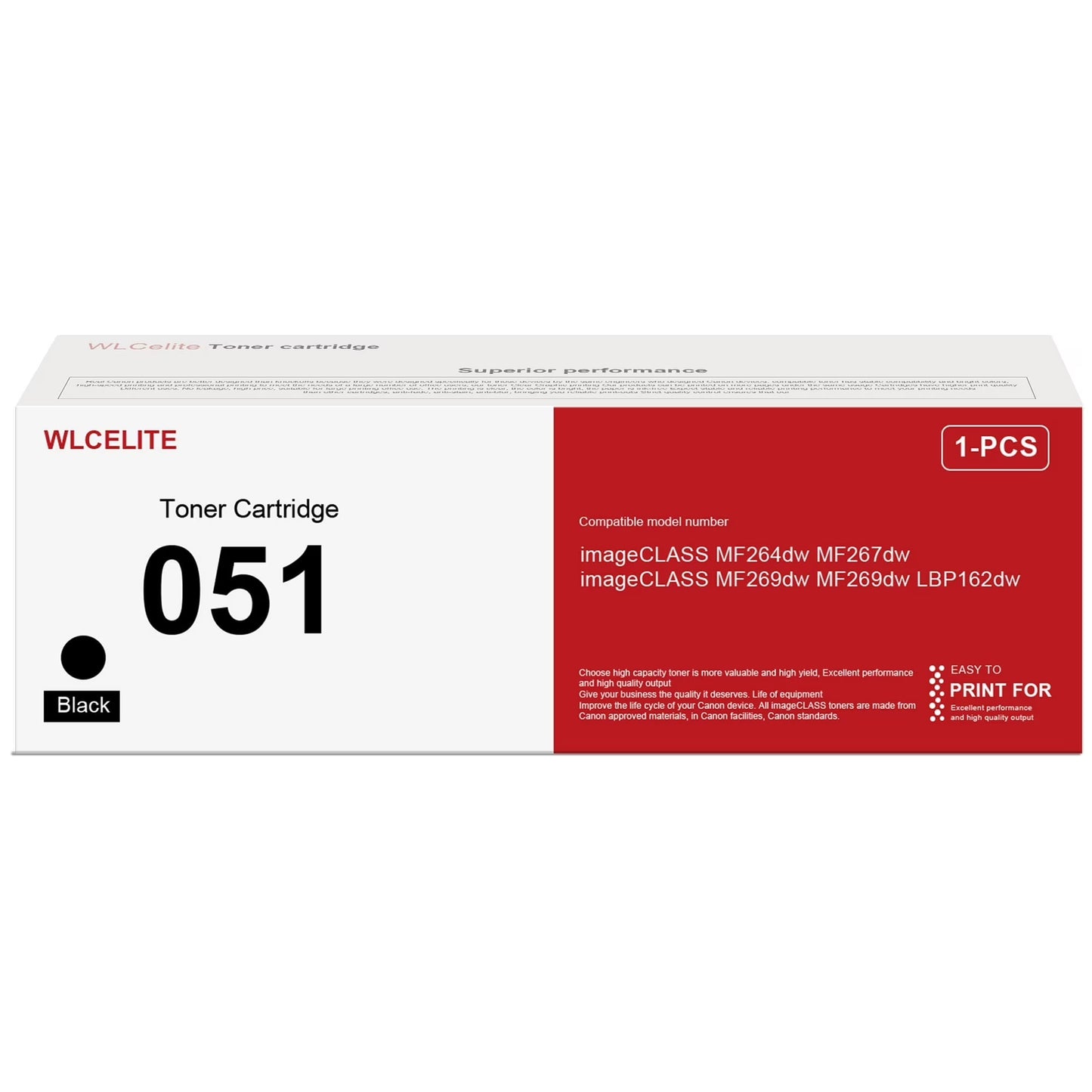 051 Toner Cartridge Replacement for Canon 051 Toner Cartridges for ImageCLASS MF264dw MF267dw Printer