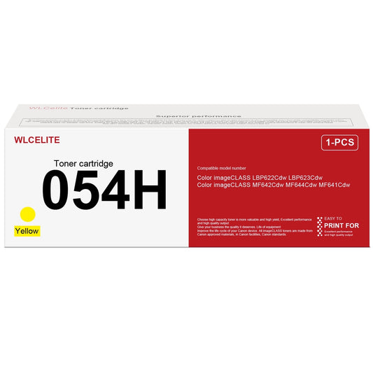 054H CRG 054H Toner Replacement for Canon 054H Toner Cartridge for LBP623Cdw MF644cdw MF641Cdw Printer (Yellow)