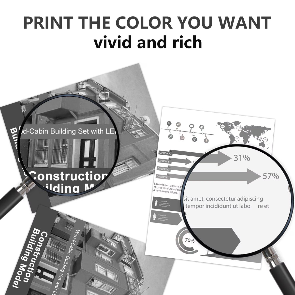 TN433 Black High Yield Toner Cartridge Compatible for Brother TN433BK HL-L8360CDW Printer - 2 Pack
