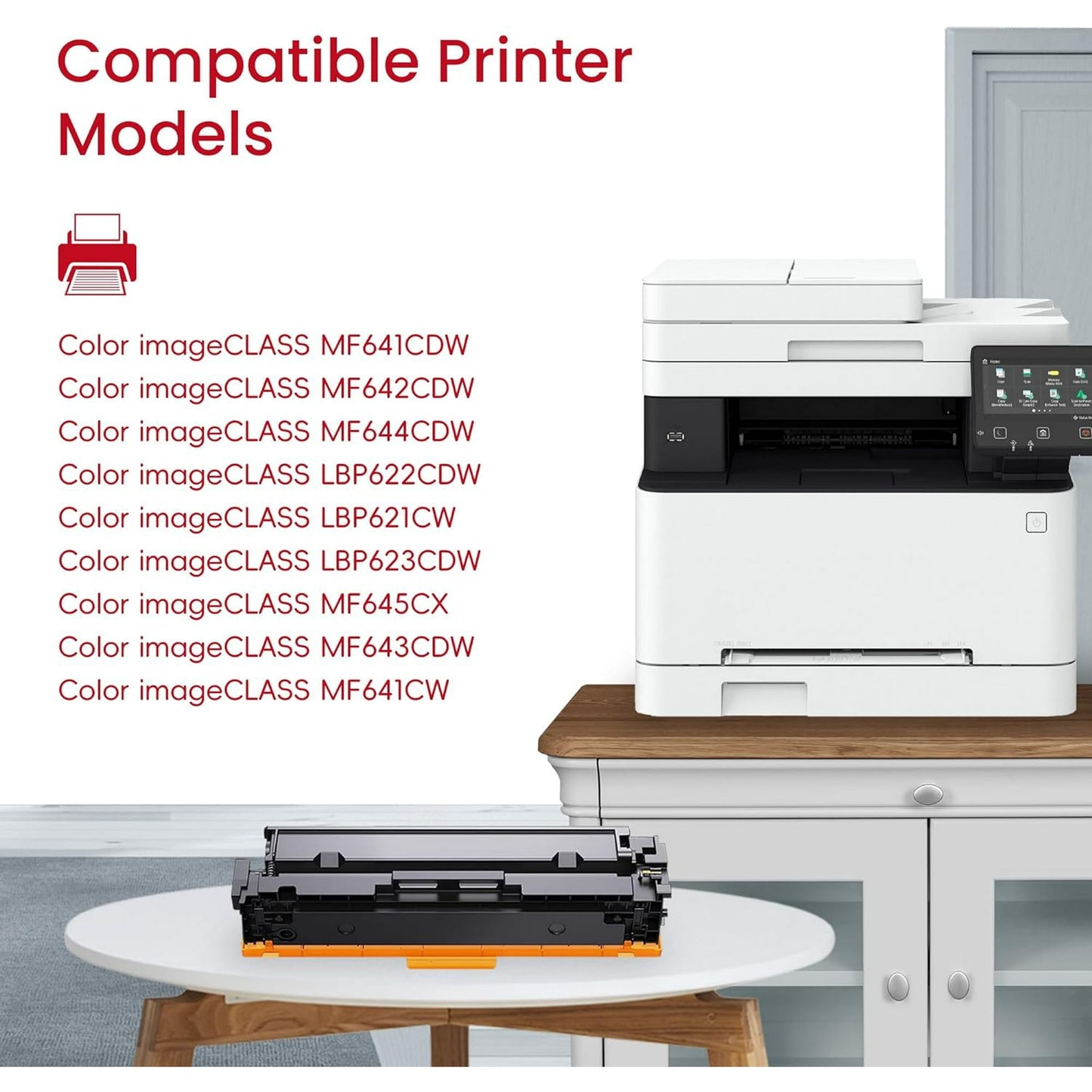 054 054H Toner Cartridge 2-Pack Black High Capacity Replacement for Canon Cartridge 054 054H CRG-054 CRG-054H Toner Color ImageClass MF642Cdw MF644Cdw MF640C LBP622Cdw Printer