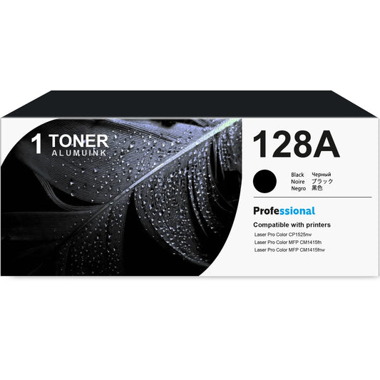 128A CE320A Toner Cartridge Balck 1-Pack Compatible for HP 128A CE320A Toner Cartridges for Laser Pro CM1415 Color, CP1525 Color Series Printer