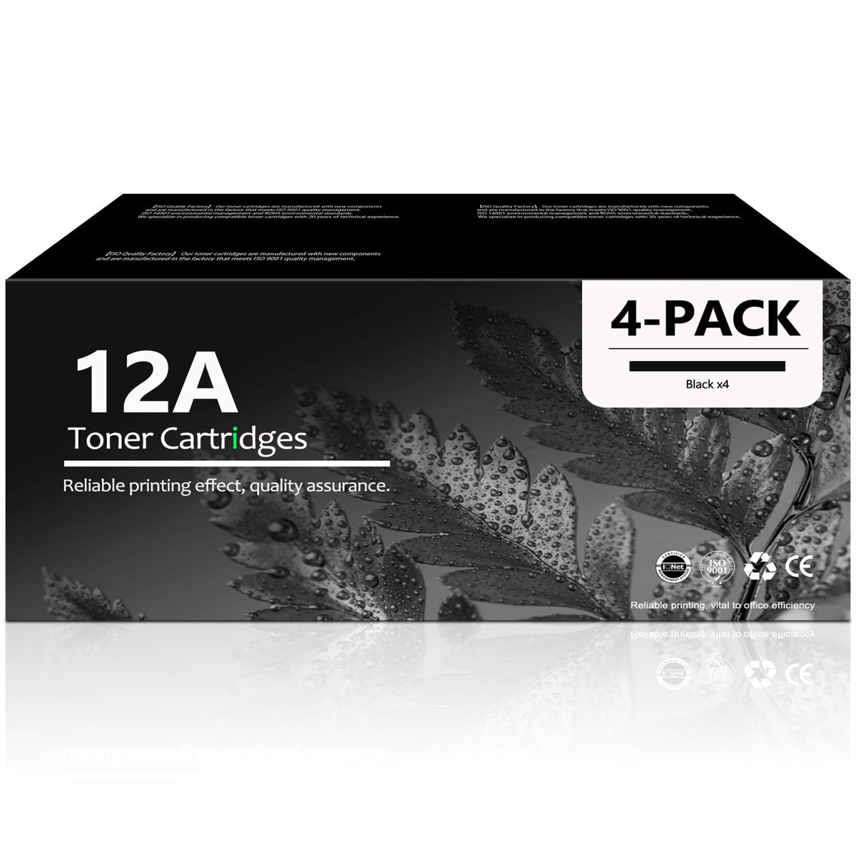 12A Q2612A Toner Cartridge Compatible for 12A Toner Cartridge for Laserjet 1020 1022 1012 Printer（4-Pack，Black）