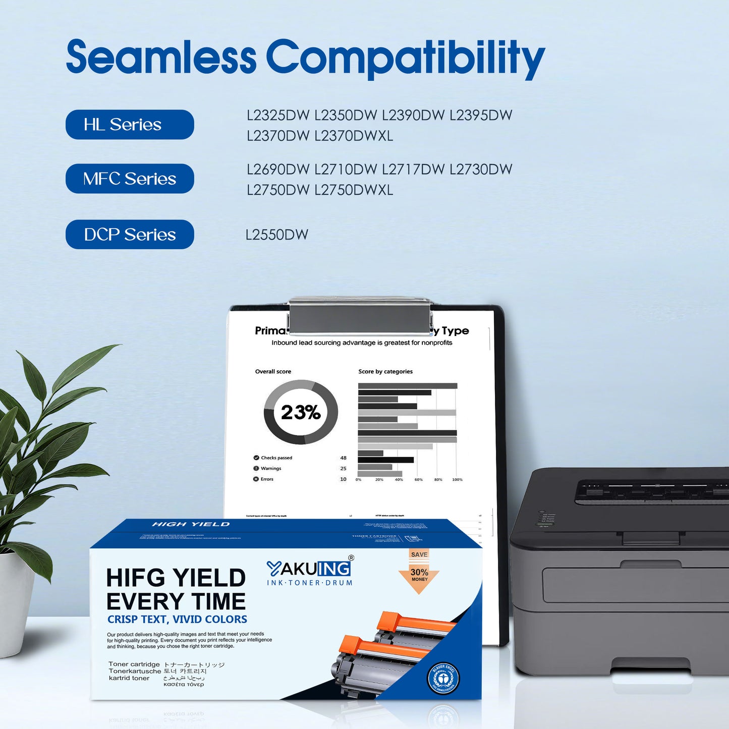 TN-730 TN 730 Toner Cartridge Compatible for Brother TN730 High Yield Black Works with HL-L2395DW DCP-L2550DW MFC-L2717DW ( 4 Black, 1500 Pages Per Cartridge )