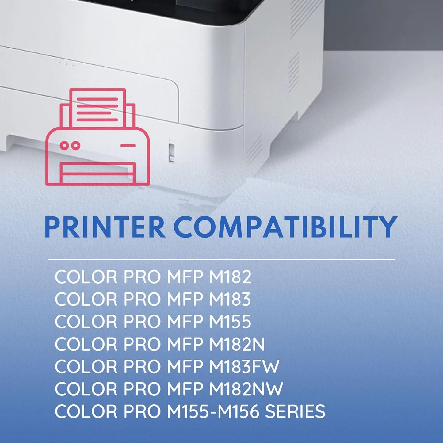 215A Toner with Chip Compatible for 215A Toner Cartridges for Color Pro MFP M183 M155 Printers