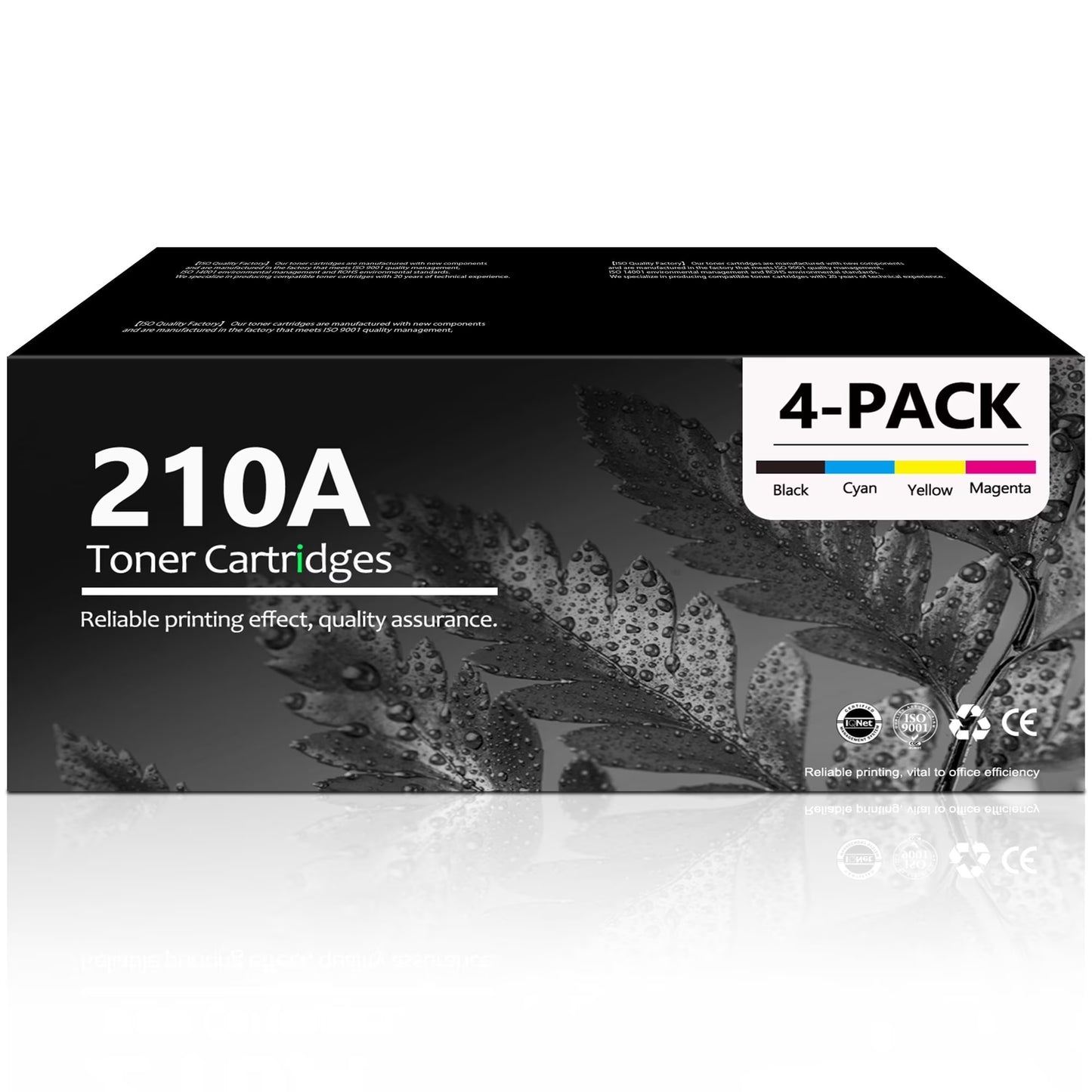 210A Toner Cartridge with Chip Compatible for HP 210A(BK/C/Y/M)Toner Cartridge for Color Laserjet Pro 4201dn 4201dne 4201dw(4 Pack)