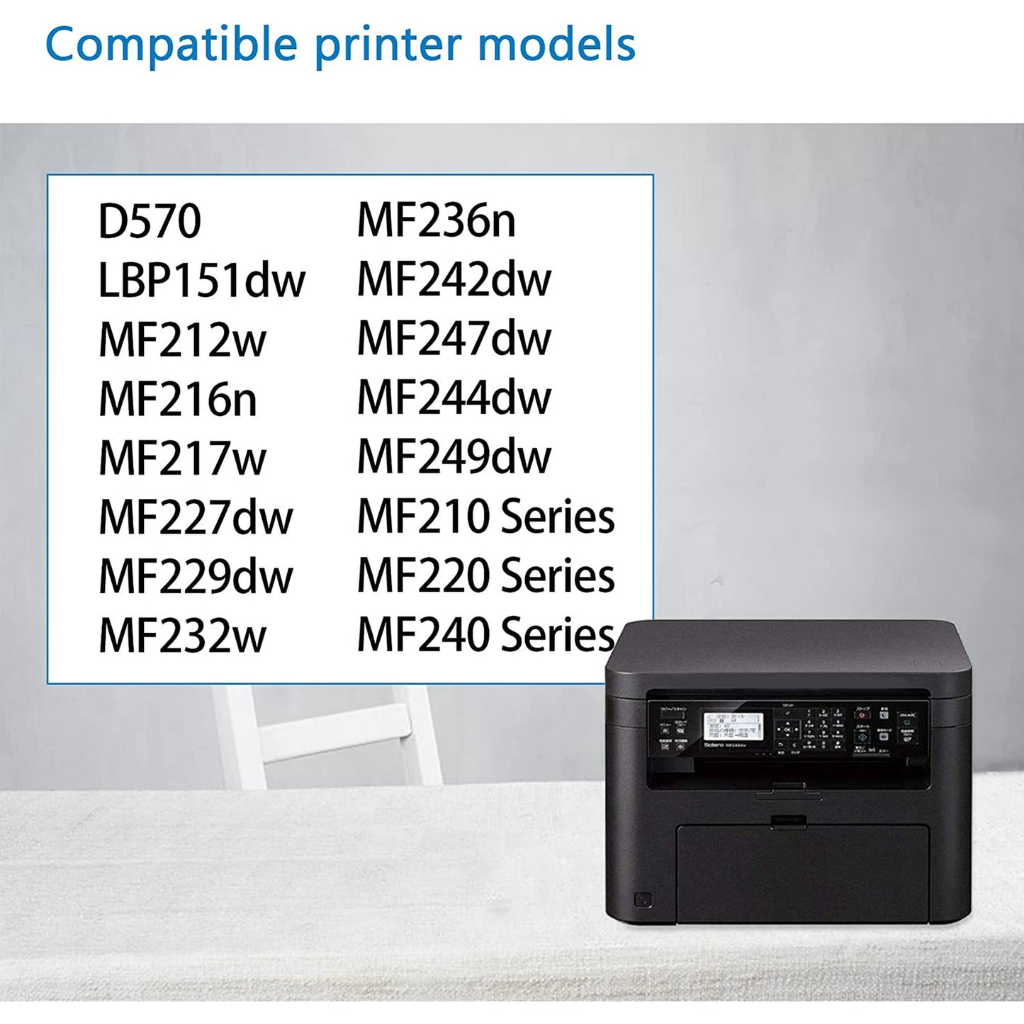 (1-Black) 137 Toner Cartridge Replacement for Canon D570 LBP151dw MF212w MF216n F217w MF229dw MF232w MMF236n MF244dw MF249dw MF210 MF220 MF240 Series Printers