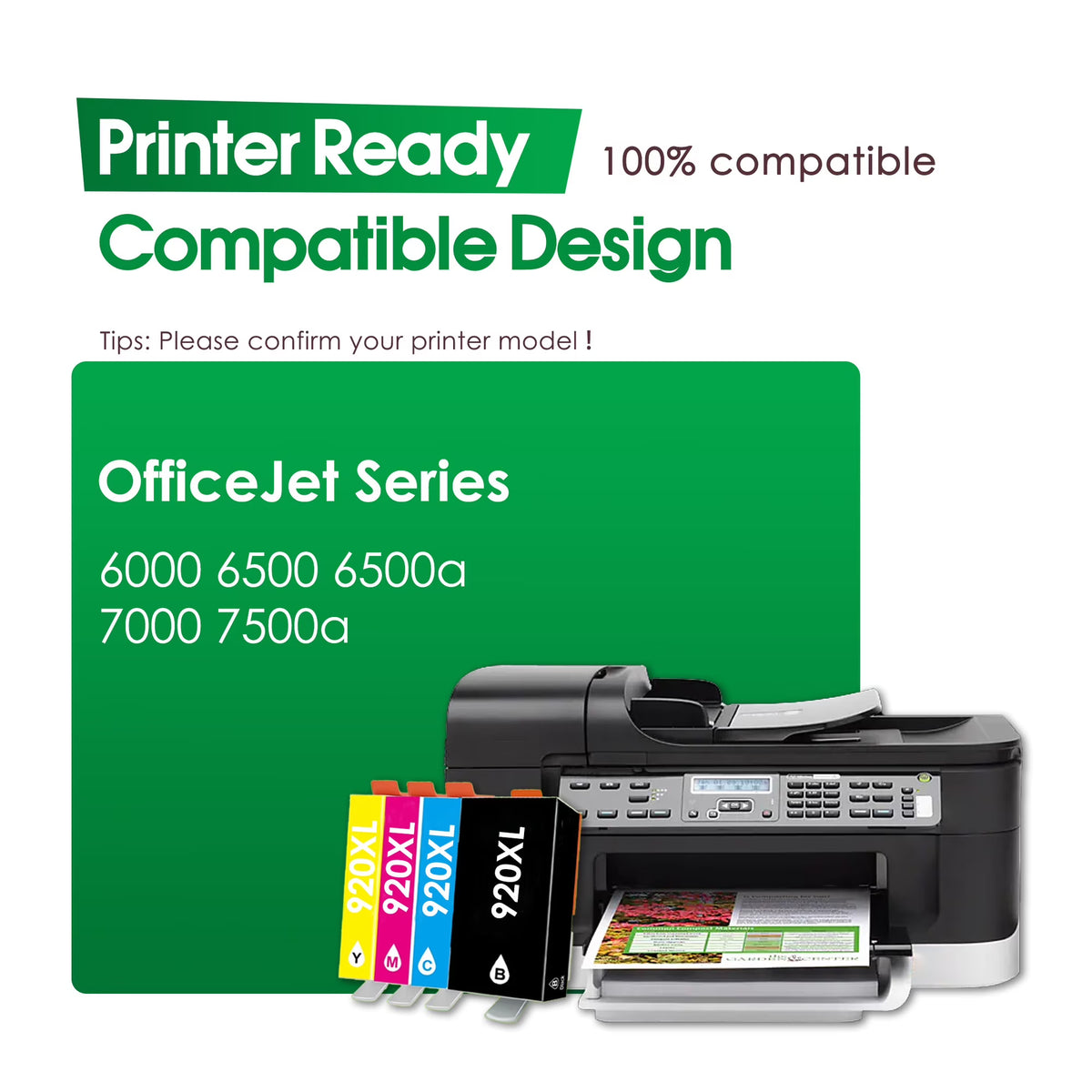 920XL Ink Cartridges Compatible for 920 XL Ink Cartridge Work with OfficeJet 6000 6500 6500a 7000 7500a Printers (4 Pack)