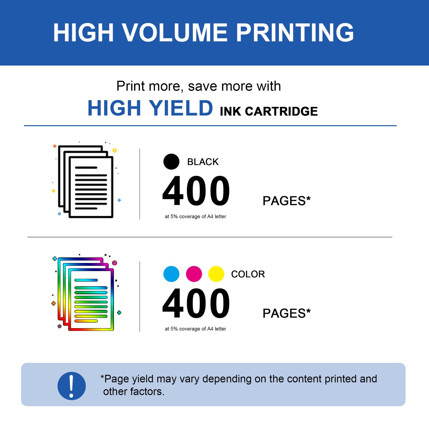 LC3013XL Ink Cartridges Compatible for Brother LC3013XL Ink Cartridge for MFC-J491DW MFC-J497DW Printer (Black, Cyan, Magenta, Yellow)