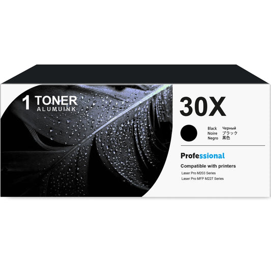 30X CF230X Toner Cartridge Black 1-Pack Compatible for HP 30X CF230X Toner Cartridges for Laser Pro M203 Series; Laser Pro MFP M227 Series Printer