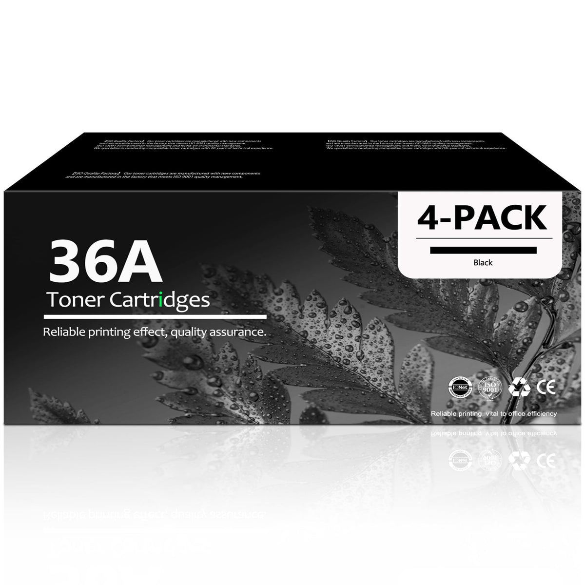 36A CB436A Toner Cartridge Compatible for 36A Black Toner Cartridge for LaserJet P1505 P1505n Printer (4 Pack)