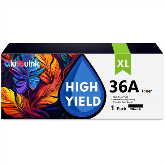36A Toner Cartridge 1 Pack Compatible for HP 36A CB436A Black Toner Cartridges for Laser M1120mfp Series, M1522 MFP P1505 Series Printers