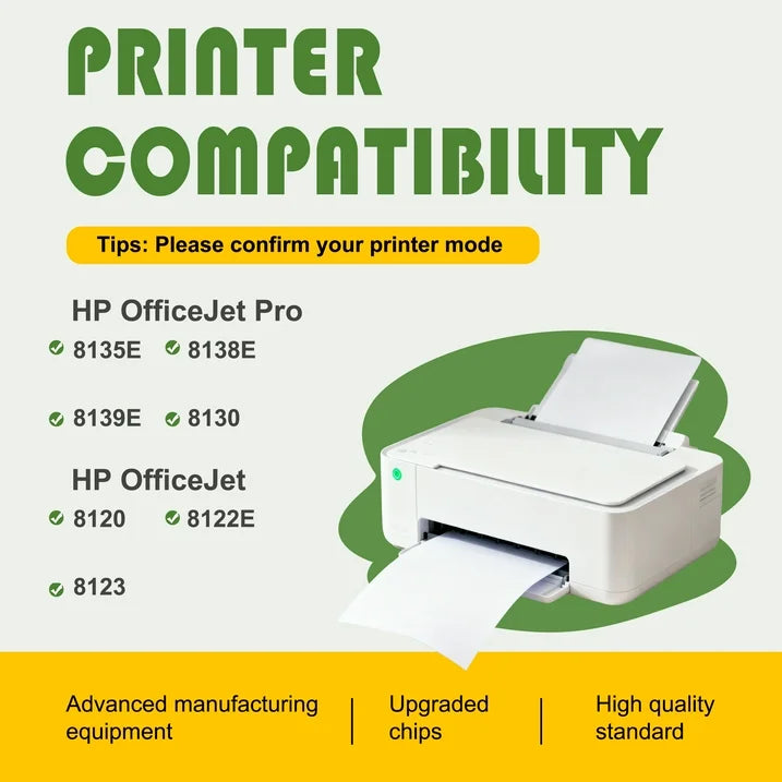 910XL 910 Ink Cartridges Compatible for HP 910 XL Ink Cartridge (4 Pack) for OfficeJet 8010 OfficeJet Pro 8020e 8035e Printers