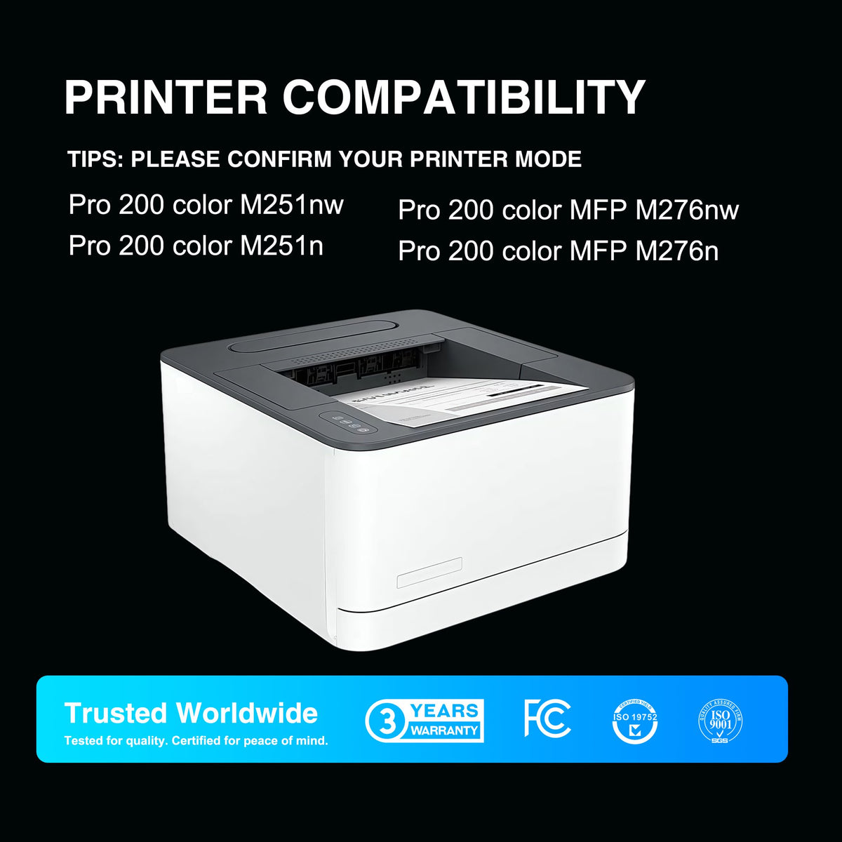 131A Toner Cartridges (With Chip) Compatible for 131A CF210A Laser Jet Pro 200 Color MFP M276nw M276n M251nw M251n Printer Ink (4 Pack)
