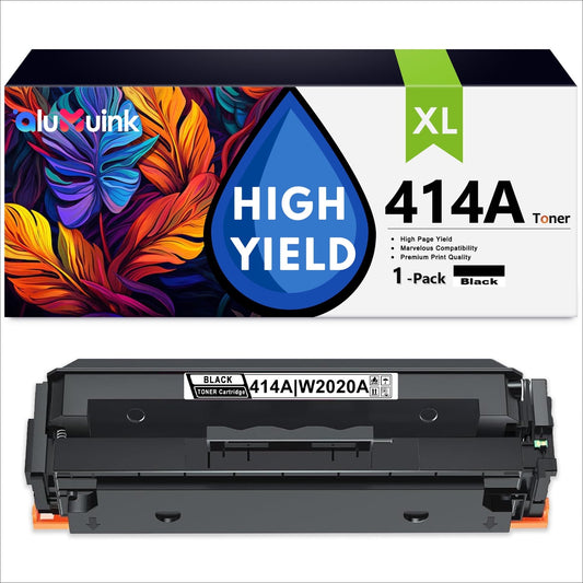 414A Toner Cartridge 1 Pack Compatible for HP 414A W2020A Black Toner Cartridges for Color Laser Enterprise M455dn, MFP M480f; Color Laser Pro M454, MFP M479 Series Printers