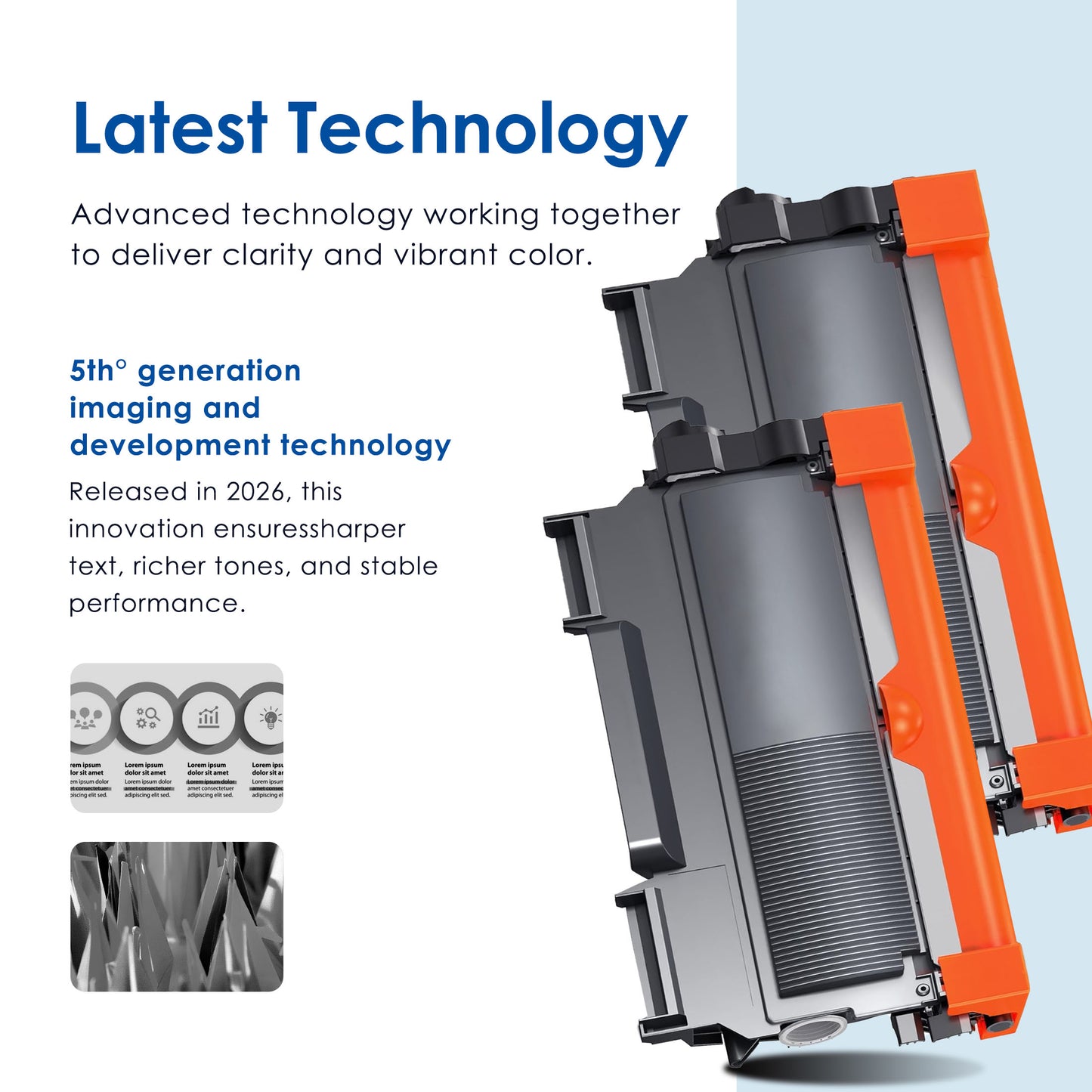 TN 420 TN-420 Toner Cartridge Compatible for Brother TN 420 High Yield Black Works with DCP-7065D 7060D Intellifax-2890 2840 HL- 2275DW 2280DW [ 4-Black, 1500 Pages Per Cartridge ]
