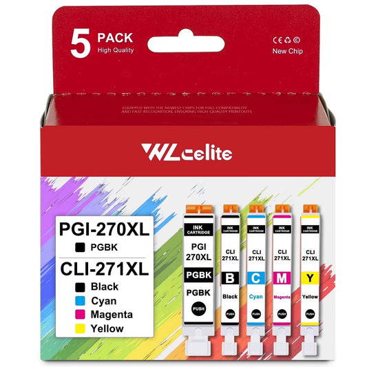 PGI-270XL CLI-271XL Ink Cartridges Compatible for Canon 270XL 271XL Ink Cartridge for TS9020 TS8020 MG7720 Printer