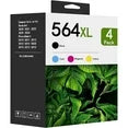 564 Ink Combo Pack Compatible for HP 564 XL Printer Ink Cartridges for DeskJet 3520 3525（4 Pack）