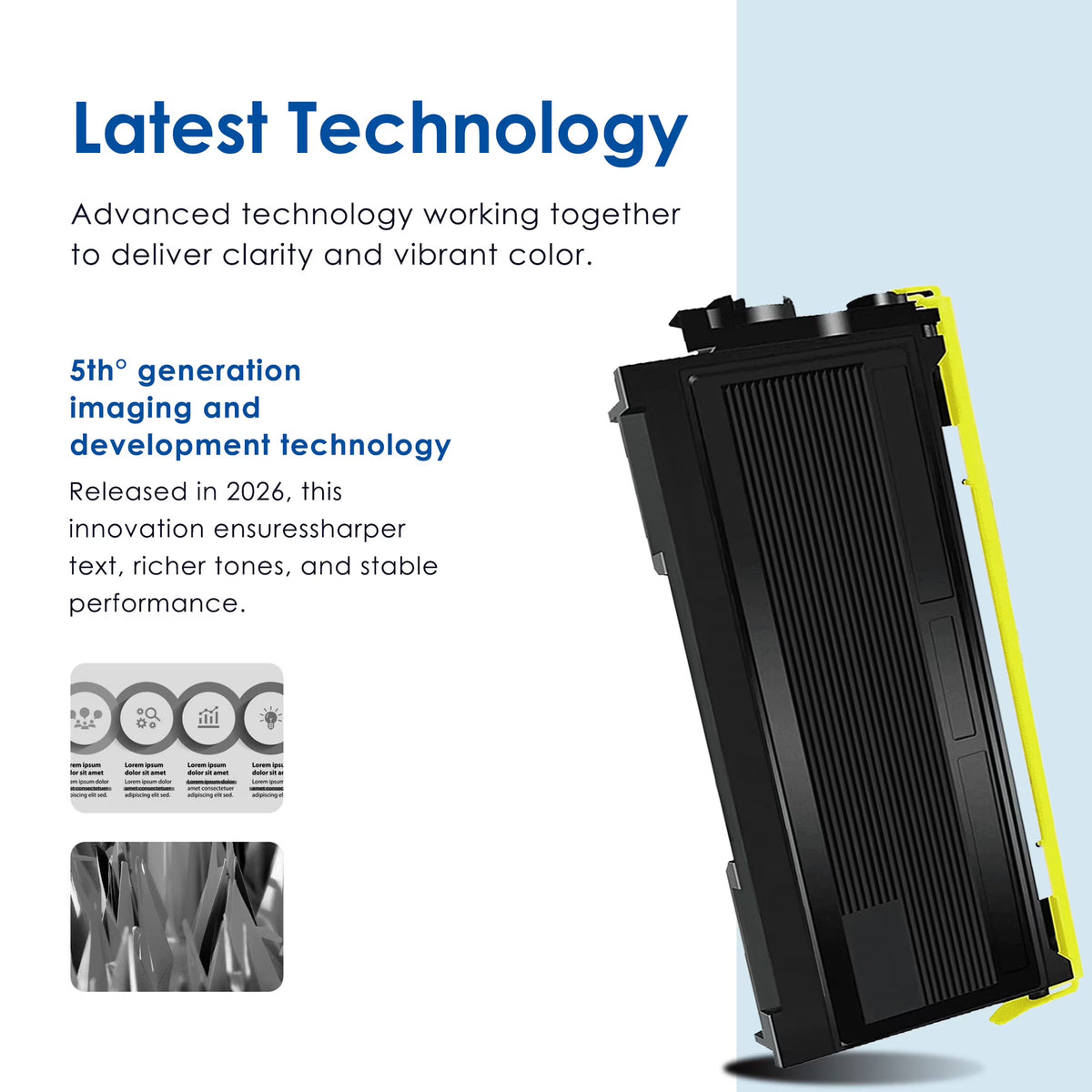 TN350 TN 350 Toner Cartridge Compatible for Brother TN350 High Yield Black Works with HL-2030 DCP-7010 MFC-7220 Intellifax-2820 [1-Pack, 2700 Pages Per Cartridge]