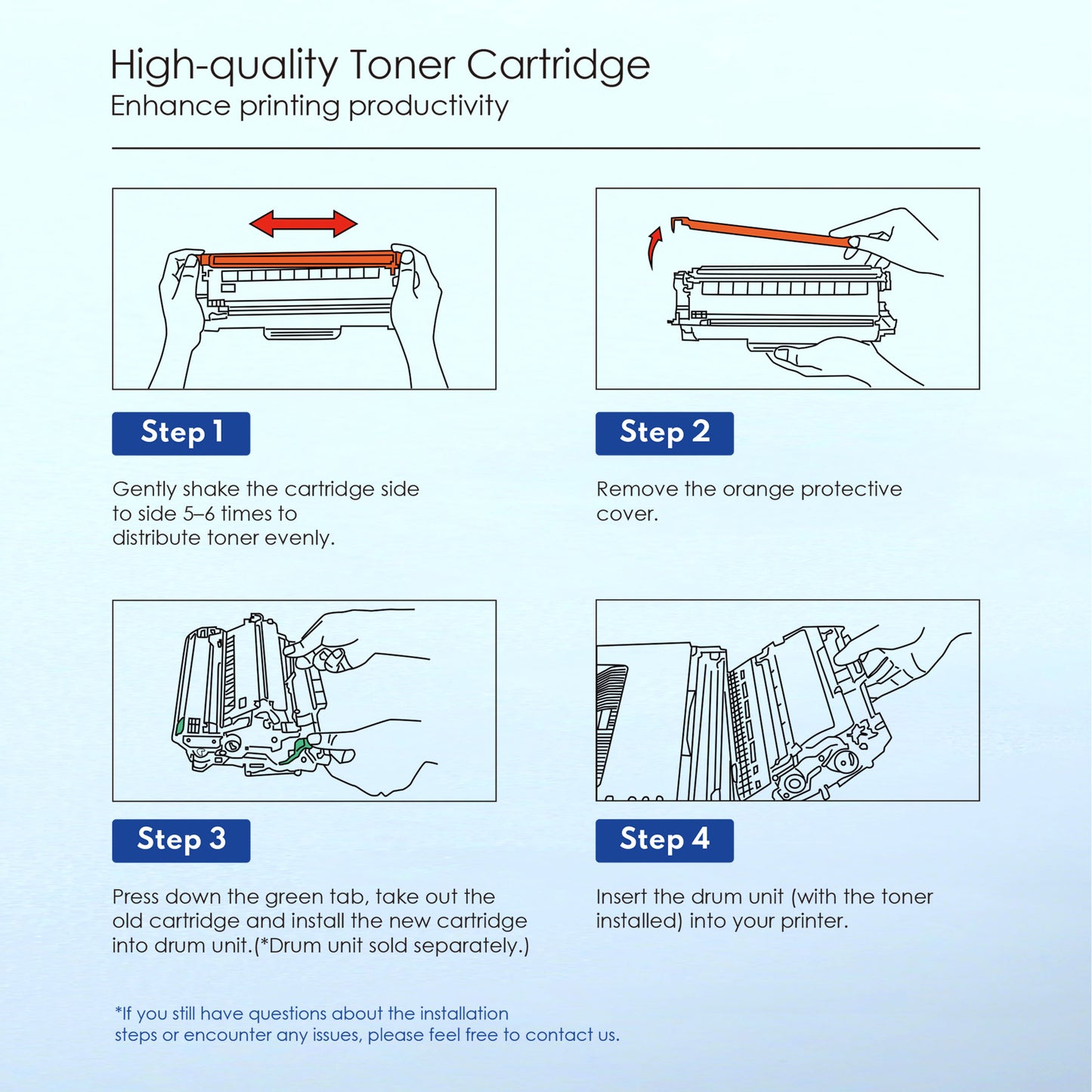 TN830 TN 830 Toner Cartridge Compatible for Brother TN830 High Yield Black Works with MFC-L2820DW HL-L2460DW DCP-L2640DW [ 1-Pack, 1500 Pages Per Cartridge ]