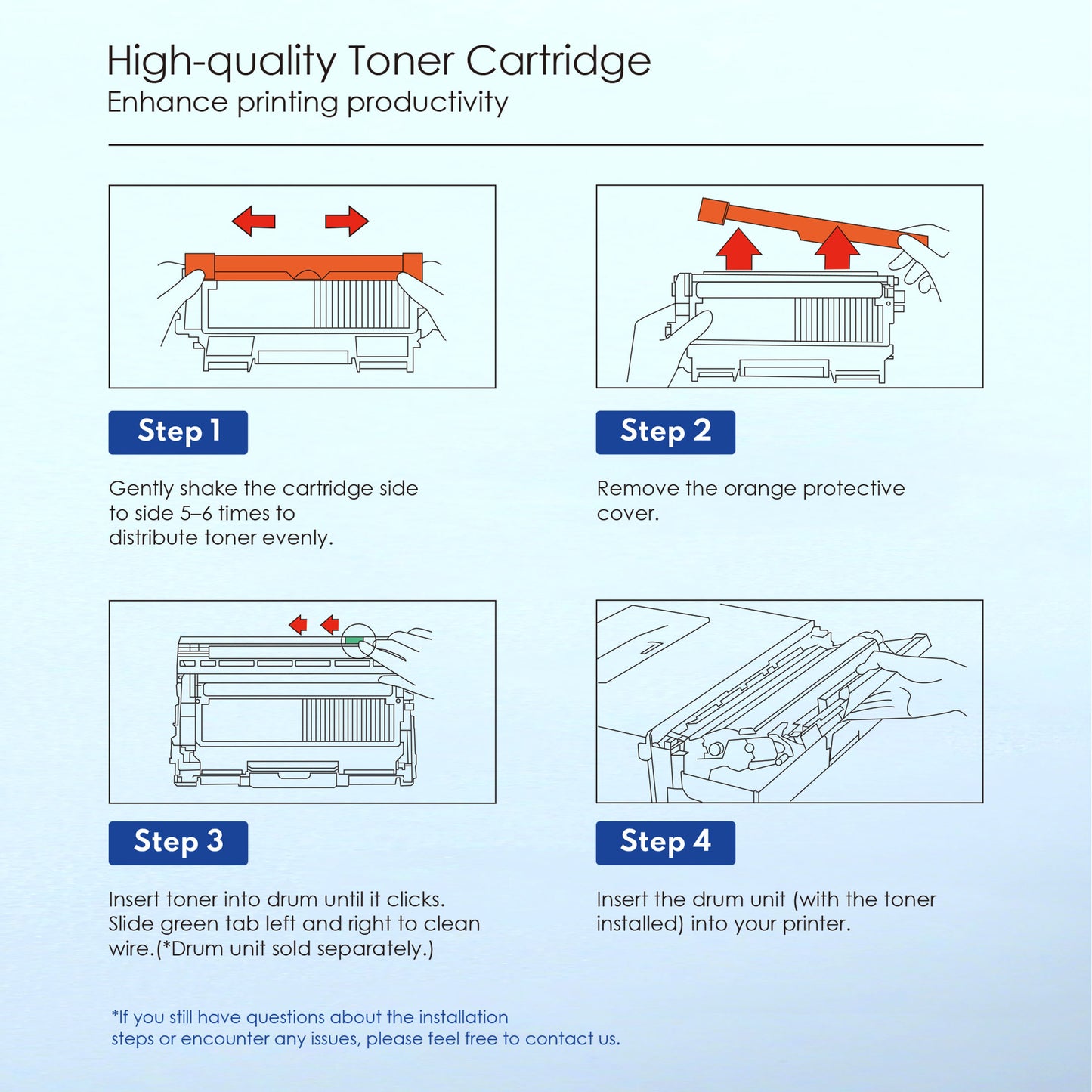 TN-450 TN 450 Toner Cartridge Compatible for Brother TN450 High Yield Black Works with DCP-7060D Intellifax-2840 HL-2130 2132 [ 3 Black ]