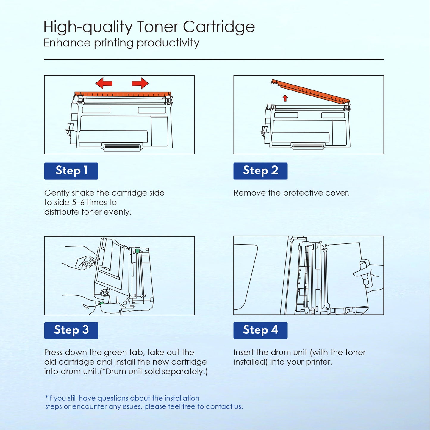 TN 850 TN850 Toner Cartridge Compatible for Brother TN850 High Yield Black Works with DCP-L5600DN L5650DN HL-L5200DWT MFC-L6800DW ( 4 Black, 8000 Pages Per Cartridge )