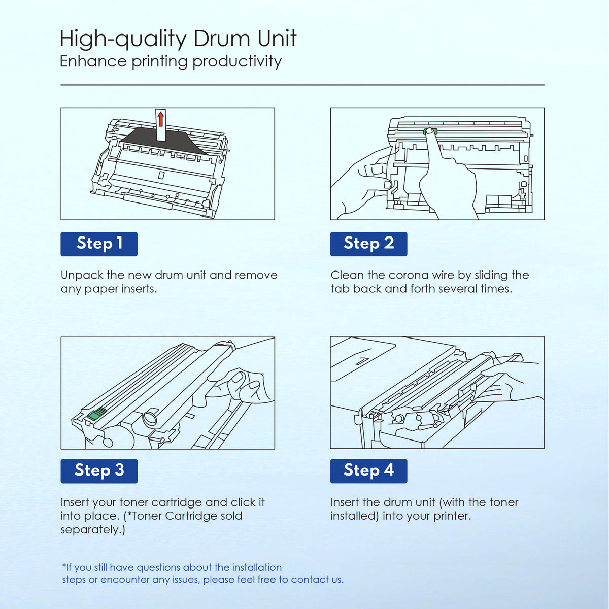 DR730 DR 730 Drum Unit Compatible for Brother DR730 High Yield Black Works with DCP-L2550DW HL-L2350DW MFC-L2710DW [ 1-Pack, 13000 Pages Per drum unit ]