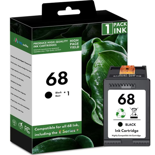 68 Ink Compatible for 68 Black Ink Cartridge for Envy 6100e 6500e Series
