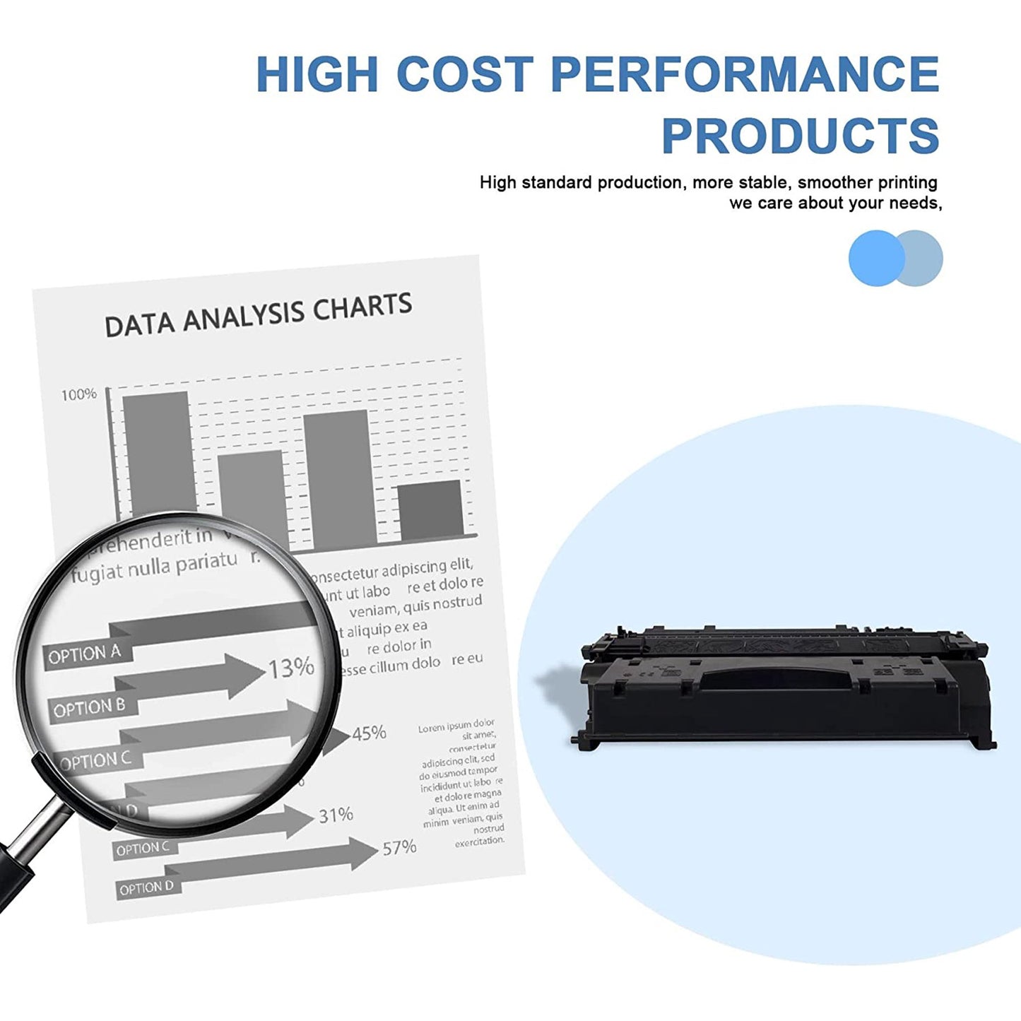 120 Black Toner Cartridge 2 Pack Toner Cartridge Replacement for Canon ImageClass D1100 D1300 D1500 Series i-Sensys MF6680 Printers | 2617B001