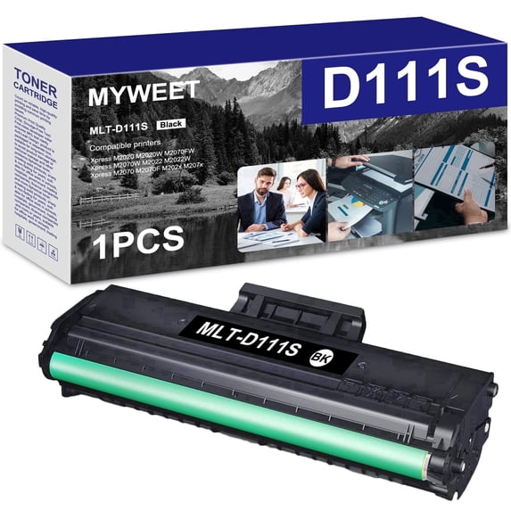 MLT-D111S Toner Cartridge High Yield Compatible for Samsung 111S MLTD111S MLT D111S for Xpress M2020W M2070FW M2070W M2020 M2024W Printer (1 Black)