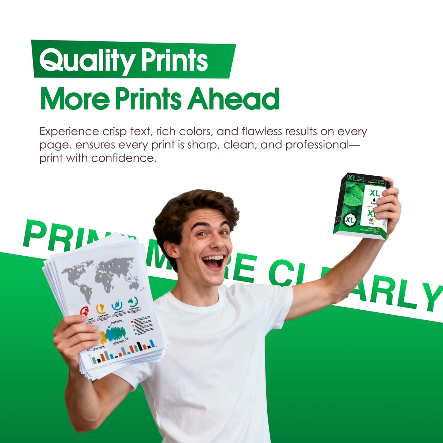 564XL Ink Cartridges Compatible for HP 564 XL Ink Cartridge 564 Ink Work with DeskJet 3520 3521 3522 3525 3526 Photosmart Premium C309A C410A C310A B210 Printers (5 Pack)