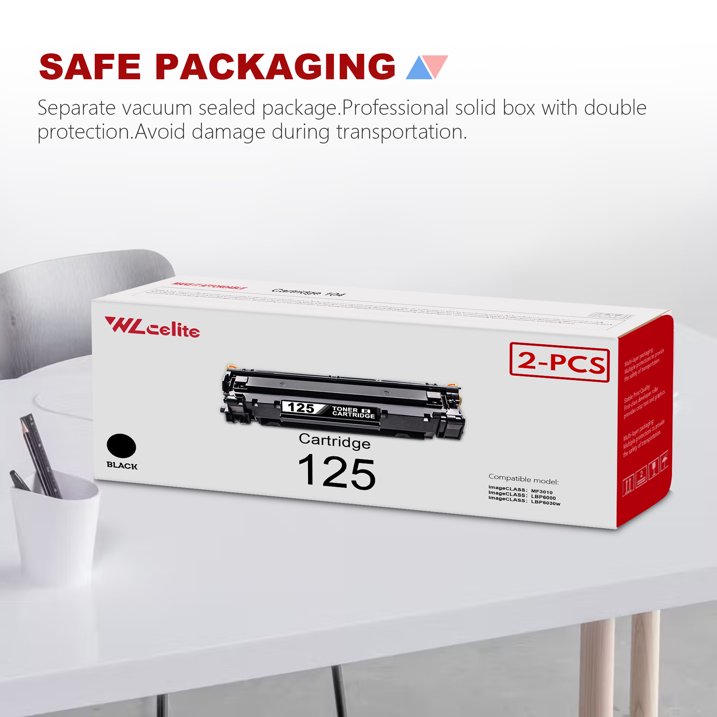 125 CRG 125 Toner Compatible for Canon 125 Toner Cartridge for LBP6030w LBP6000 MF3010 Printer（2 Pack）